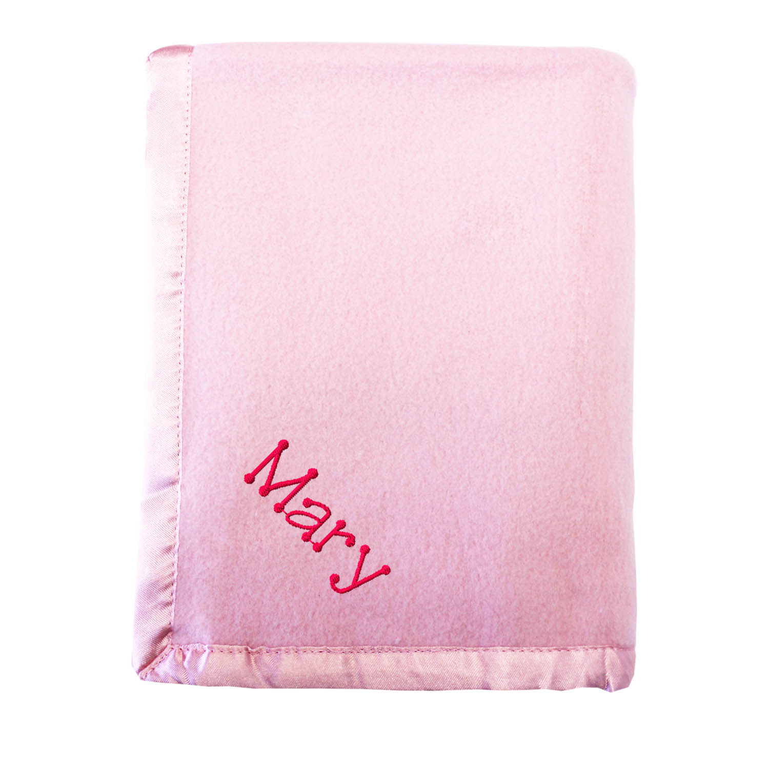 Baby Newborn Girl Pink Fleece Blanket Custom Name