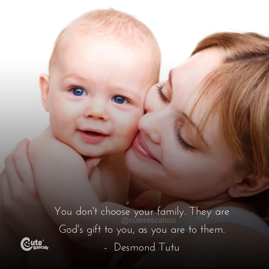 Desmond Tutu's quote about family. Inspiring family quotes.