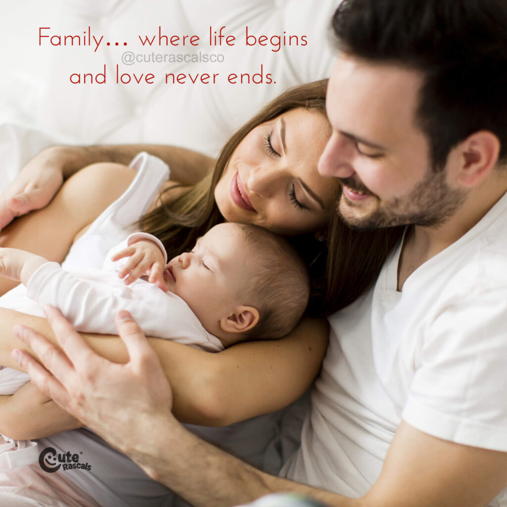 A loving quote about family.
