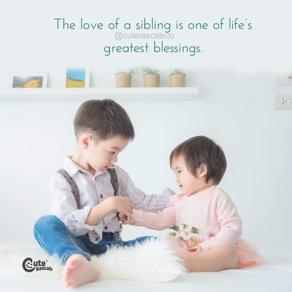 The love of a sibling is one of life’s greatest blessings. - Brothers and sisters quotes