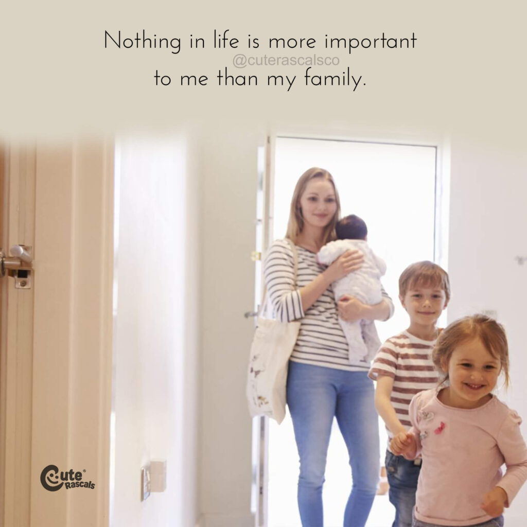 Nothing in life is more important to me than my family. - Love of a mother quotes