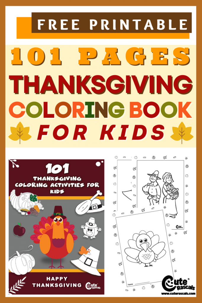 Let the kids get involved with holiday celebrations and help them learn at the same time. Click to download this fun and fantastic set of 101 pages of free printable Thanksgiving coloring book for kids.