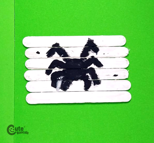 Homemade Halloween spider puzzle for kids.