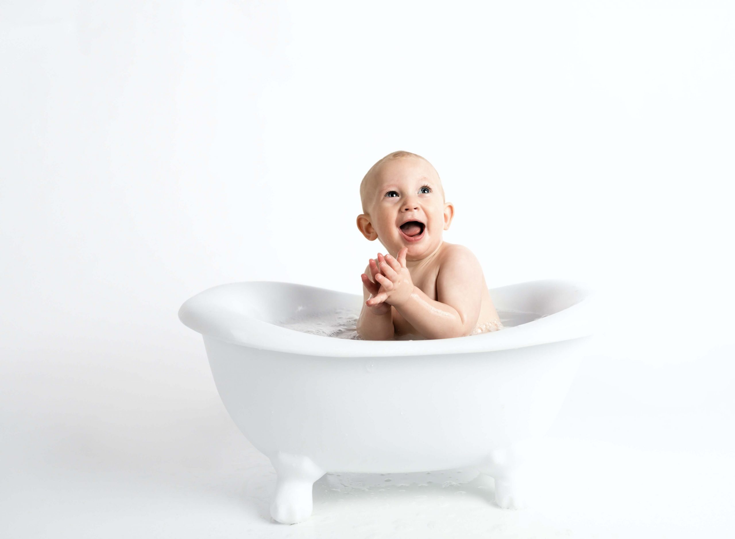 baby in a tub