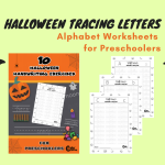 Free Printable Tracing Letters Halloween Alphabet Worksheets for Preschool