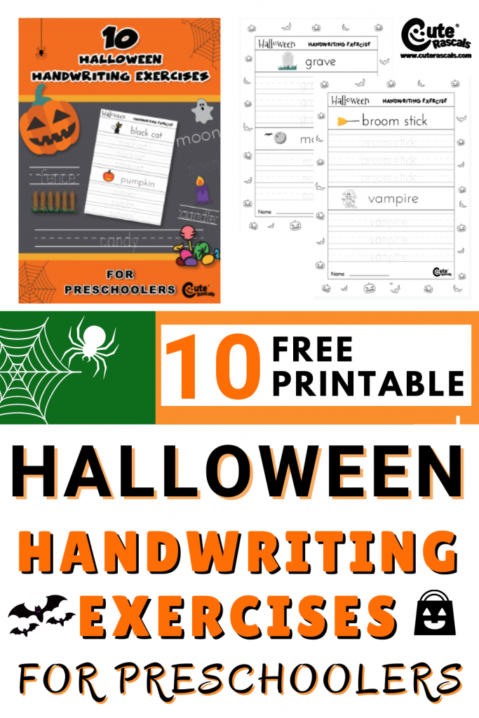 Help preschoolers practice their writing skills. Click this post to download your copy of our free printable Halloween themed handwriting worksheets for kids.