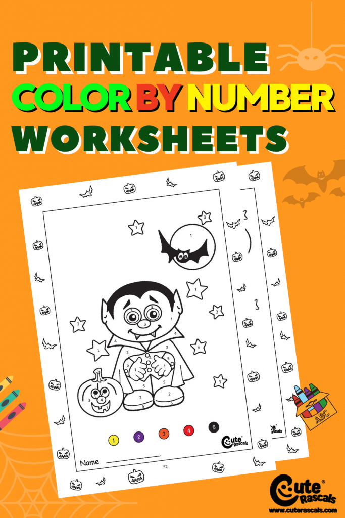 Fun coloring sheets will surely catch kids attention. Click to download our free printable Halloween color by number worksheets.