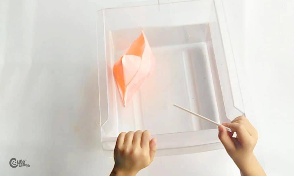 A paper boat kid friendly activities