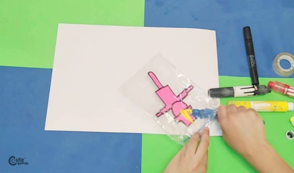 Colorful art activity for kids