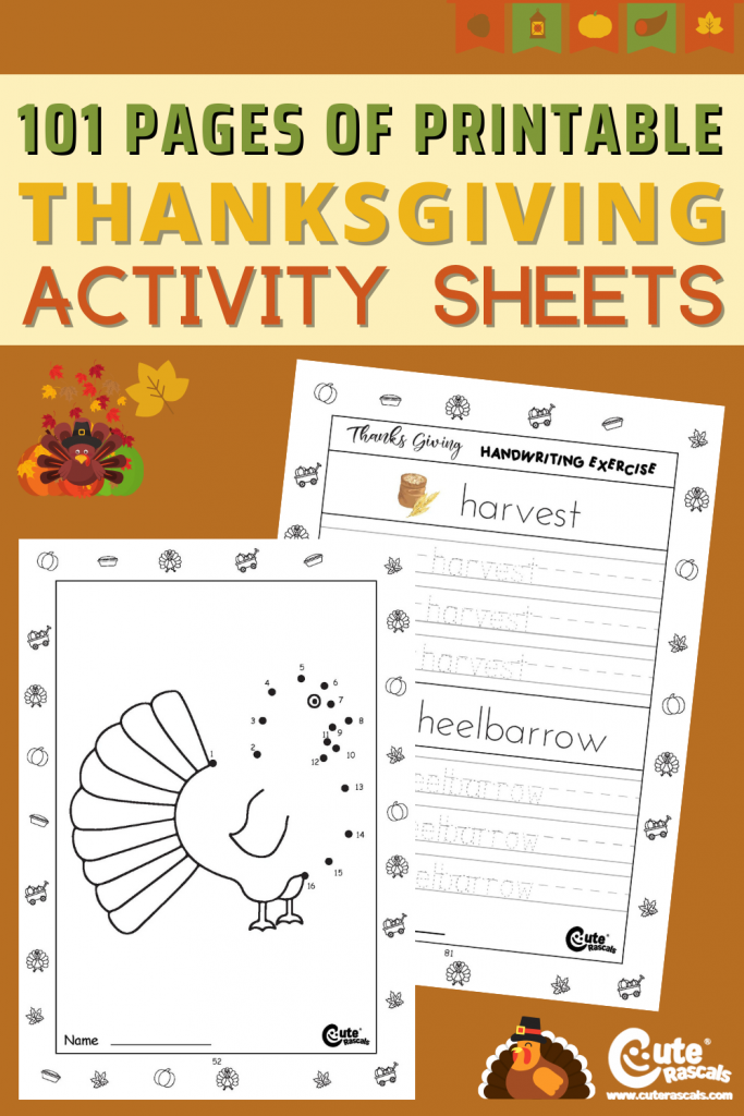 101 pages of exciting worksheets for kids.
