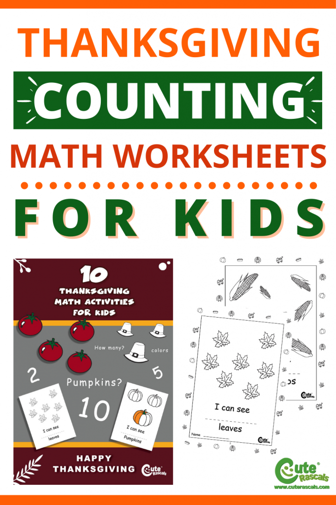 Get your preschoolers counting with this fun activity sheet. Click to download this Thanksgiving counting prinatables for kids.