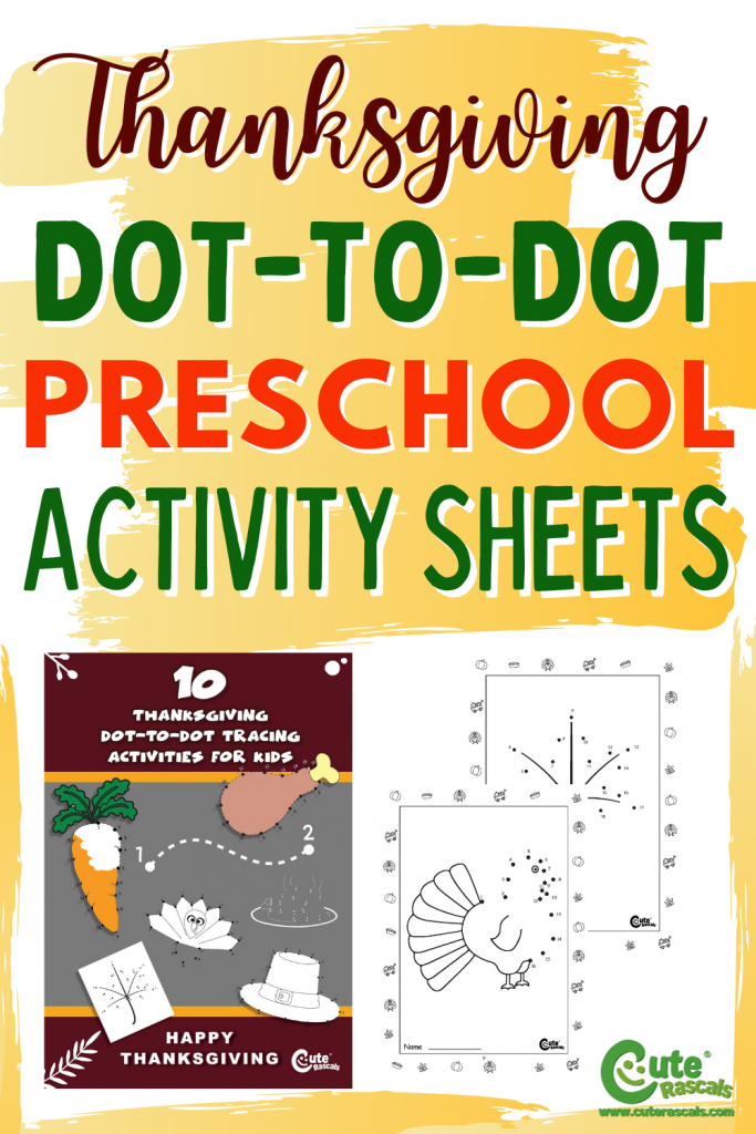 Celebrate Thanksgiving with kids by surprising them with fun worksheets. Click to download this set of 10 Thanksgiving dot to dot tracing activity sheets for kids.