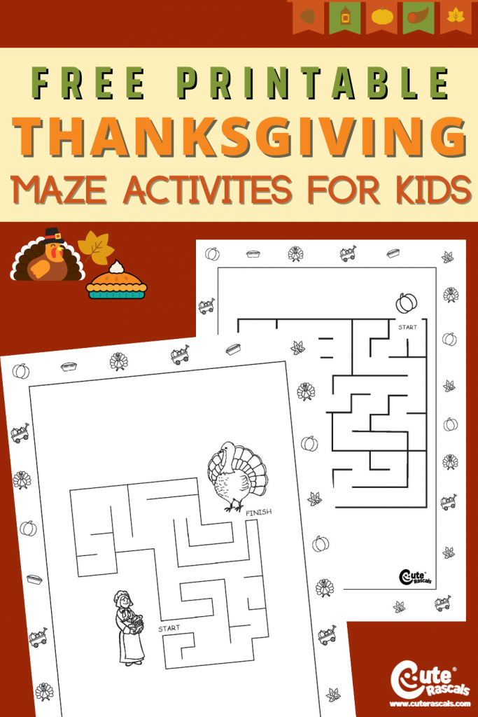 Free printable mazes for preschool kids.