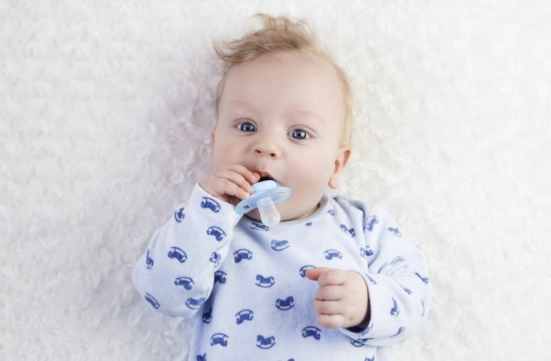 Baby with pacifier