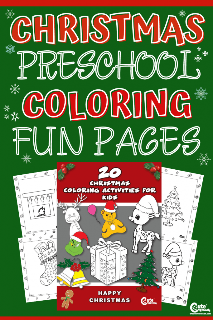 Fun Christmas coloring pages for kids. Click to get this free printable for preschoolers