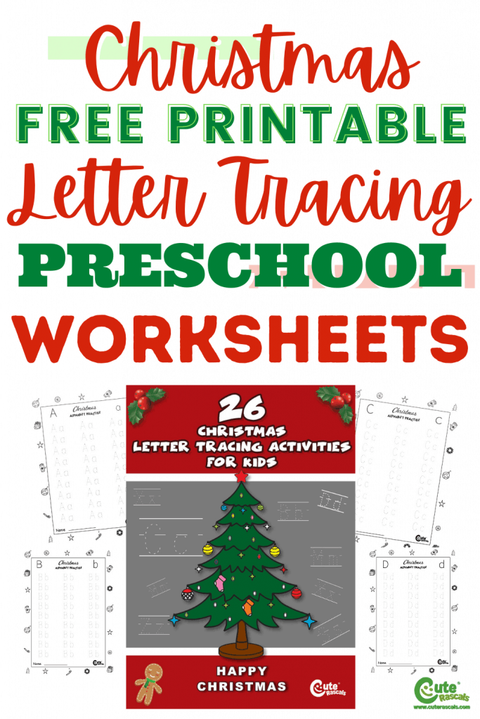 Letter tracing worksheets that are fun and great for the holiday season. Check out this Letter Tracing Alphabet Worksheets Christmas Printables for Preschoolers
