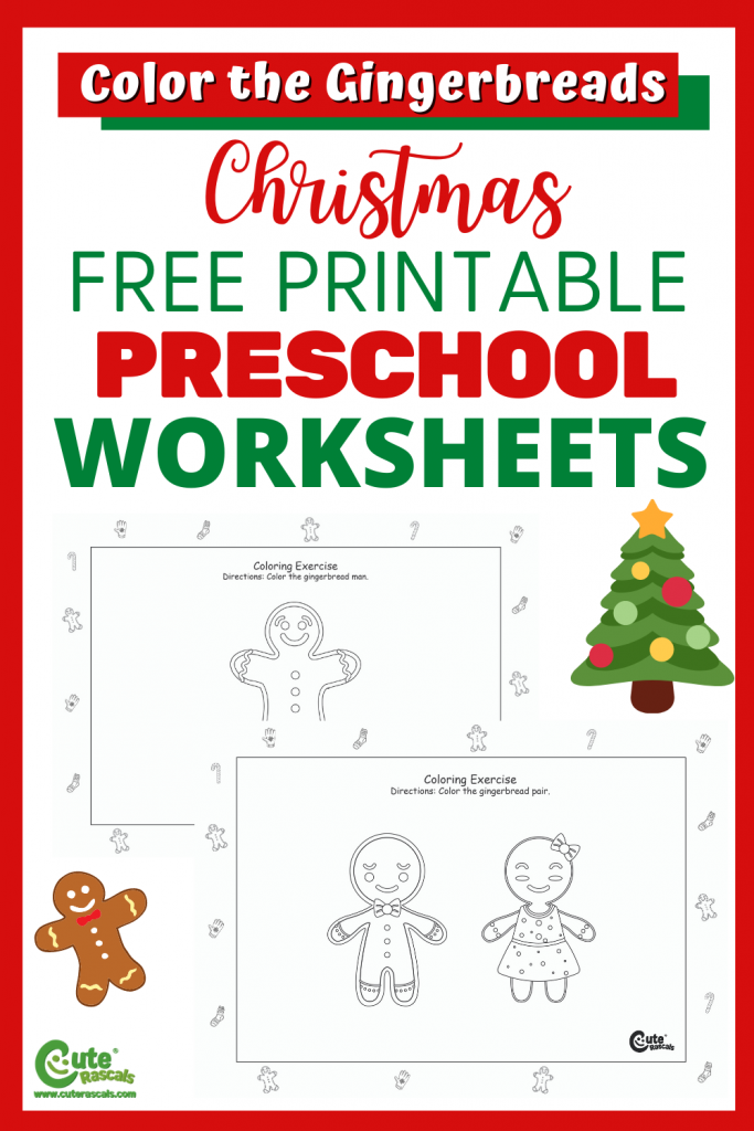 Gingerbread free printable coloring pages for toddlers
