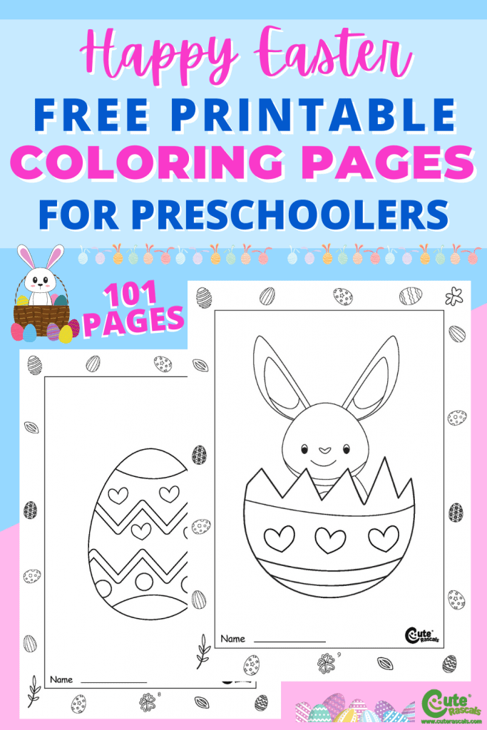 Fun Easter coloring pages for preschoolers. Check out these free printable worksheets.
