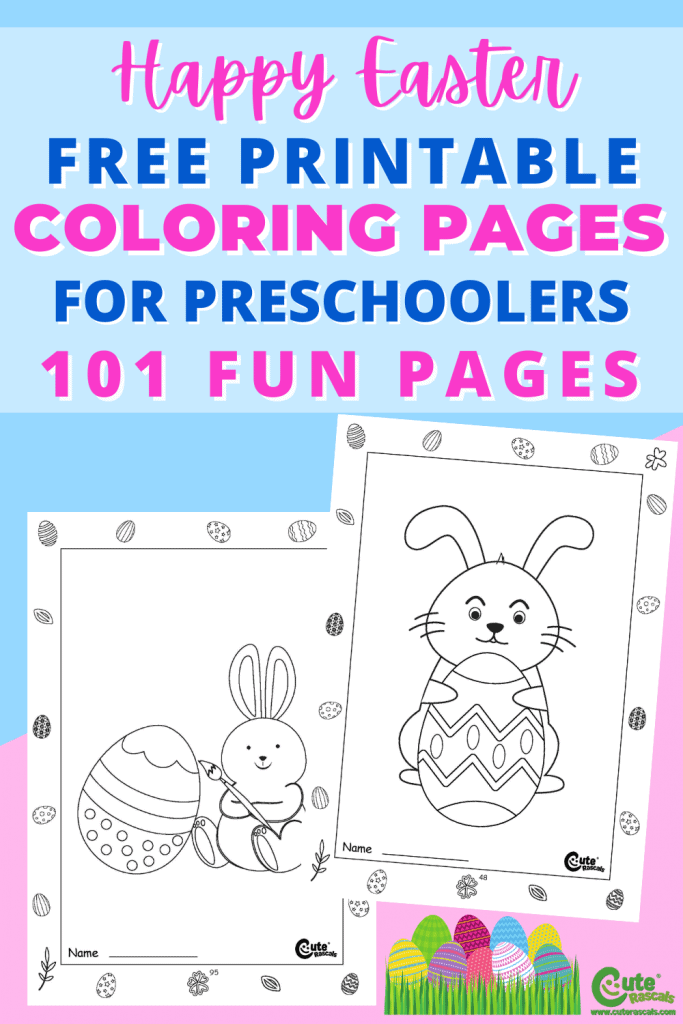 Have a happy Easter and celebrate with free printable worksheets for preschoolers