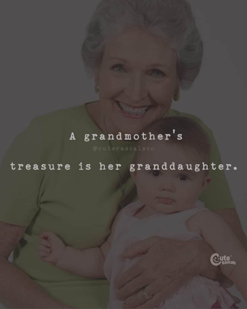 A grandmother’s treasure is her granddaughter