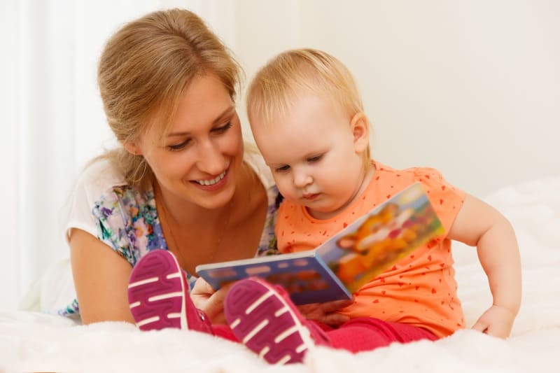 Mother child reading