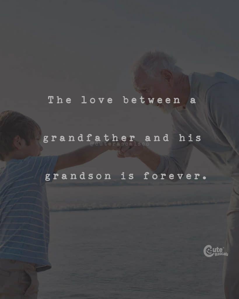 The love between grandfather and his grandson is forever