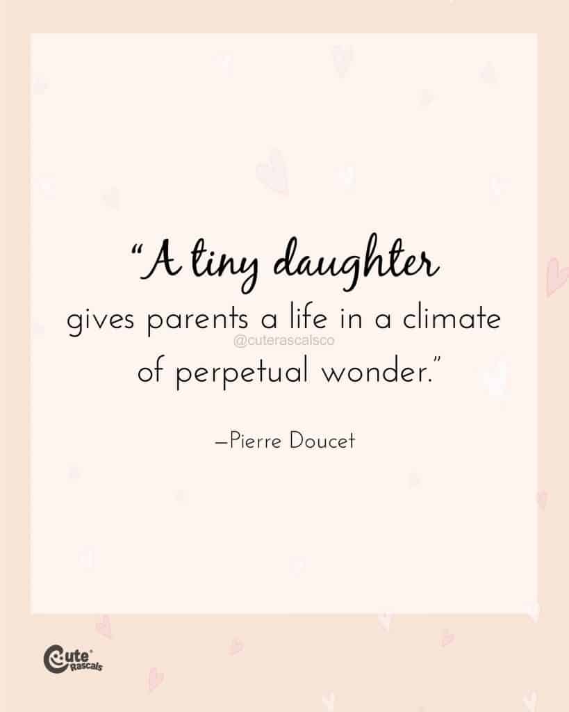 A tiny daughter gives parents a life in a climate of perpetual wonder