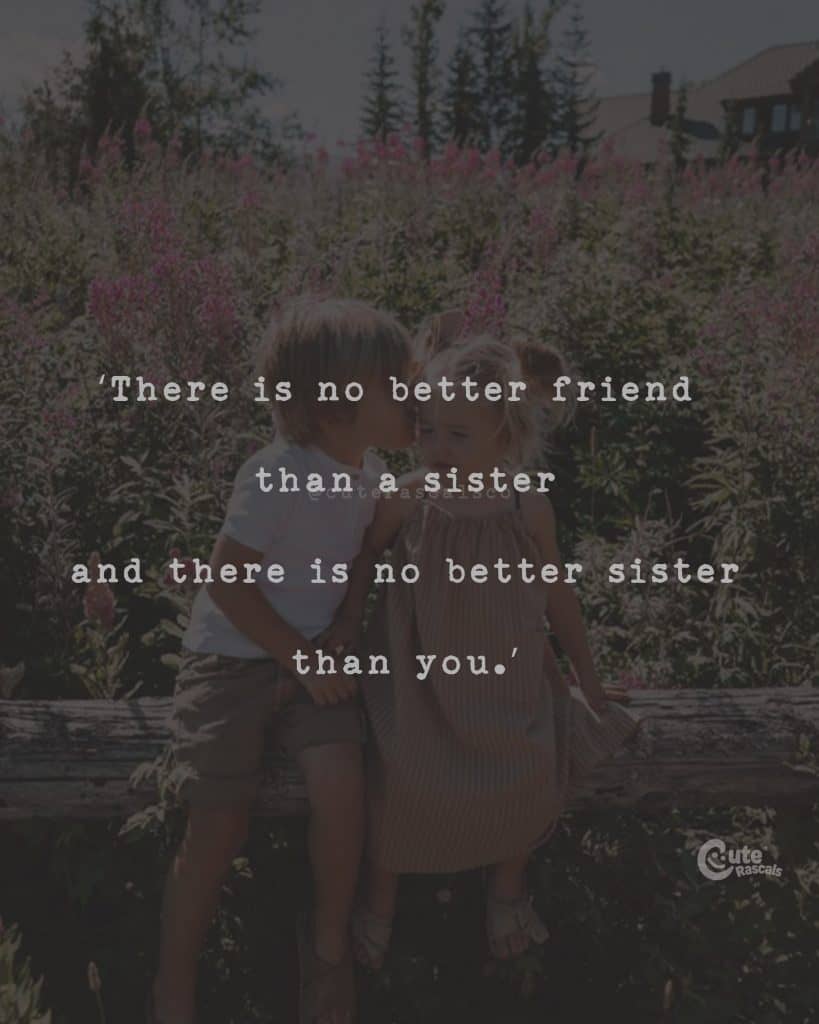 There is no better friend than a sister and there is no better sister than you