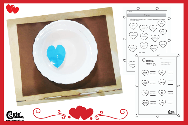 Fun and easy science experiment for preschoolers. Valentines day activities for kids.