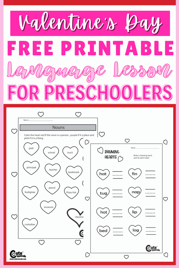 print this Language lesson free printable worksheets for preschoolers.
