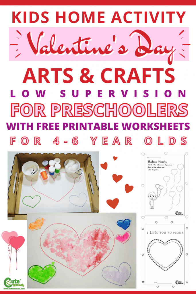 Celebrate Valentine's day with kids by doing a fun home activity. Check out this simple hearts Valentines arts and crafts for preschoolers.