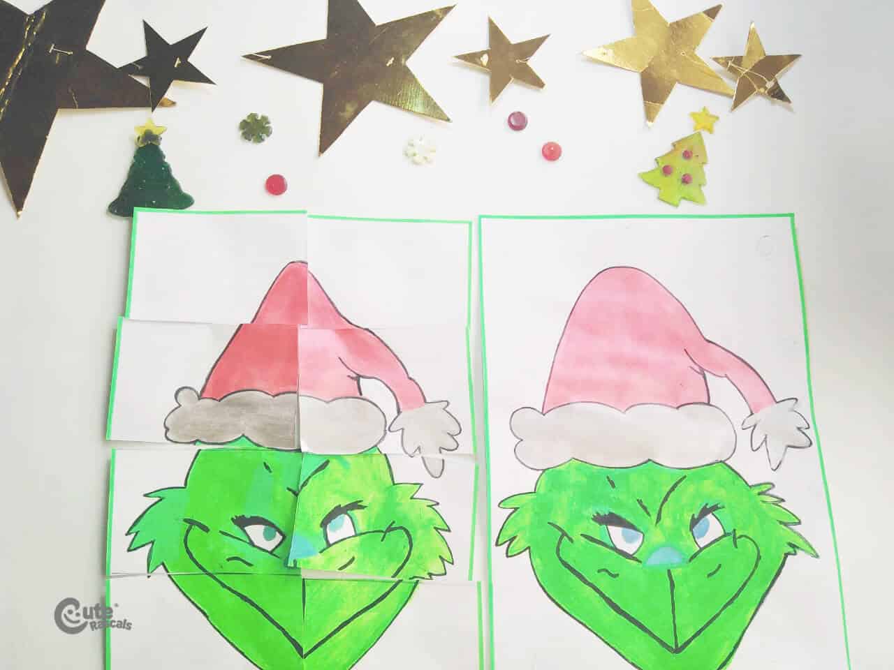 Grinch's jigsaw puzzle activity