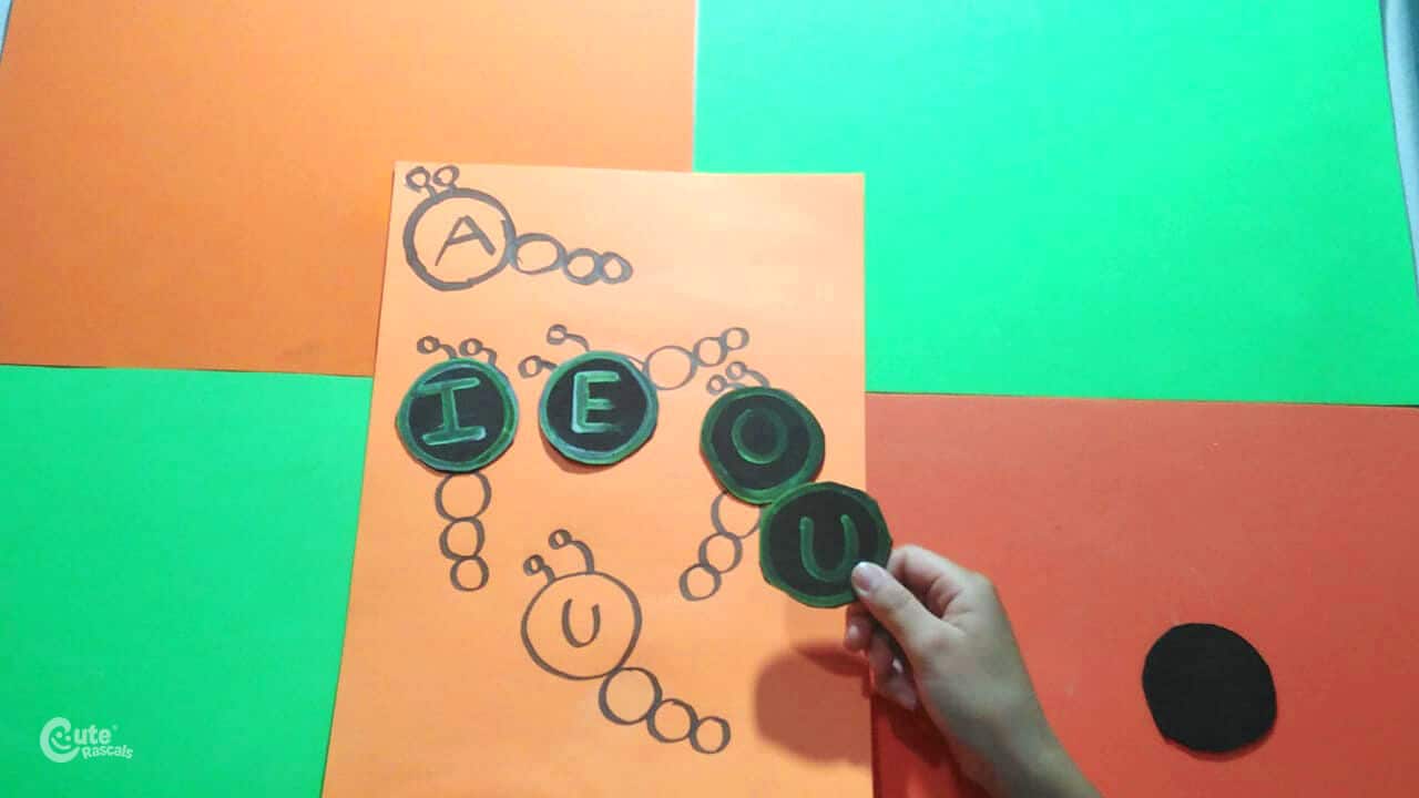 Place the circles over each corresponding letter. preschool writing