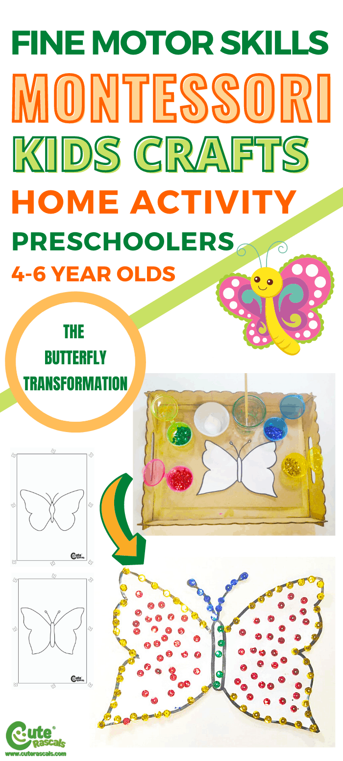 Easy and fun Montessori butterfly crafts for kids activity