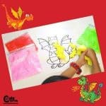 Colorful Dragon Arts and Crafts for Kids Sensorial Activity with Printable Worksheets (4-6 Year Olds)