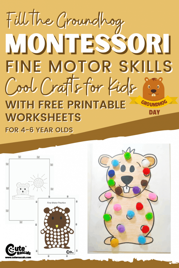Keep kids busy with a fun groundhog activity. Check out this Montessori cool crafts for kids