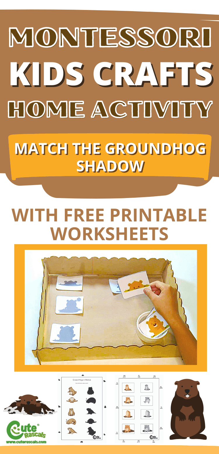 Easy and fun Montessori groundhog craft for kid activity game