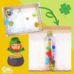 St. Patrick's Day Sensory Bottles with Noisy Gold Coins Worksheets (2-4 Year Olds)