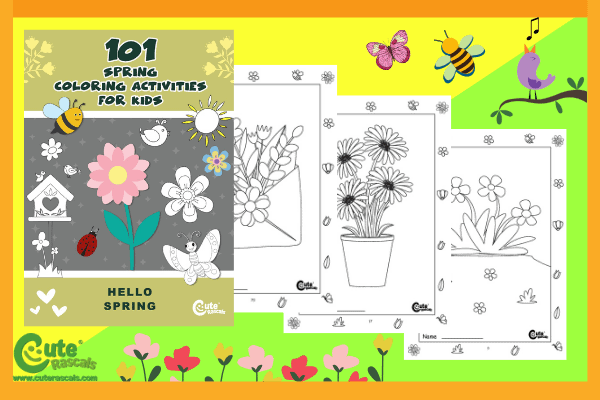 Free printable spring coloring pages for kindergarten