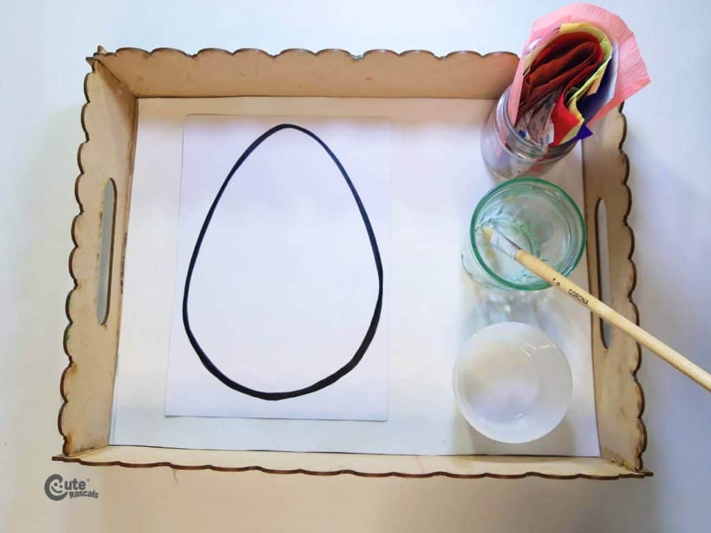 Materials Easter Eggs With Papers Easter crafts for kids