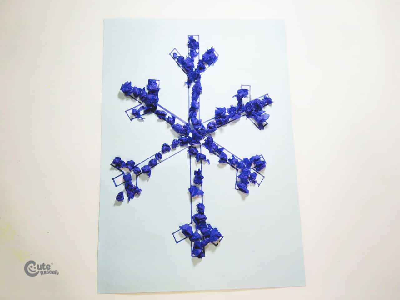 handcraft of a snowflake easy craft for kids