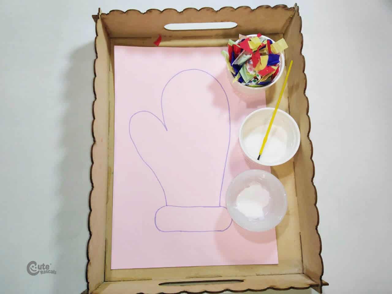 Materials Winter Fingerless Mittens Activity. Fun preschool winter crafts