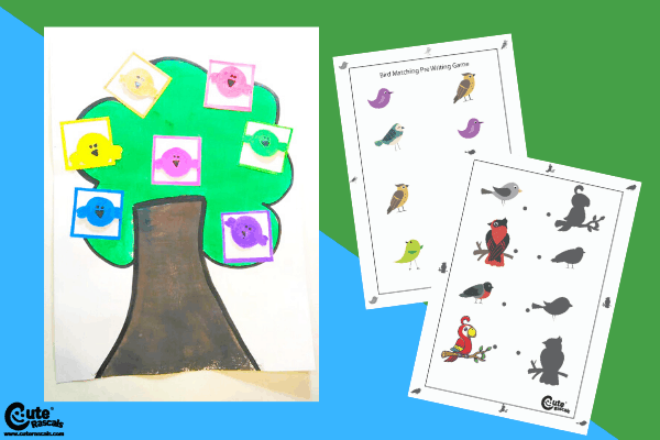 Birds in the Nest Montessori Math Activities for Preschoolers Worksheets (4-6 Year Olds)