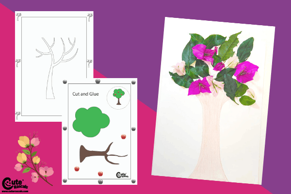 Blossomed Tree DIY Easy Crafts for Kids Montessori Worksheets (4-6 Year Olds)