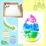 Bubble Wrap Painting Easter Arts and Crafts Sensorial Worksheets (1-2 Year Olds)