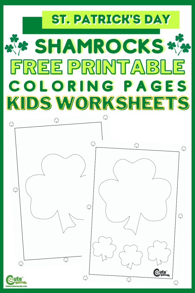 Art ideas for kids. Free Printable St. Patrick's Day coloring sheets for kids.