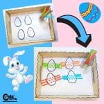 Easter Eggs Weaving for Kids Montessori Activity Worksheets (4-6 Year Olds)