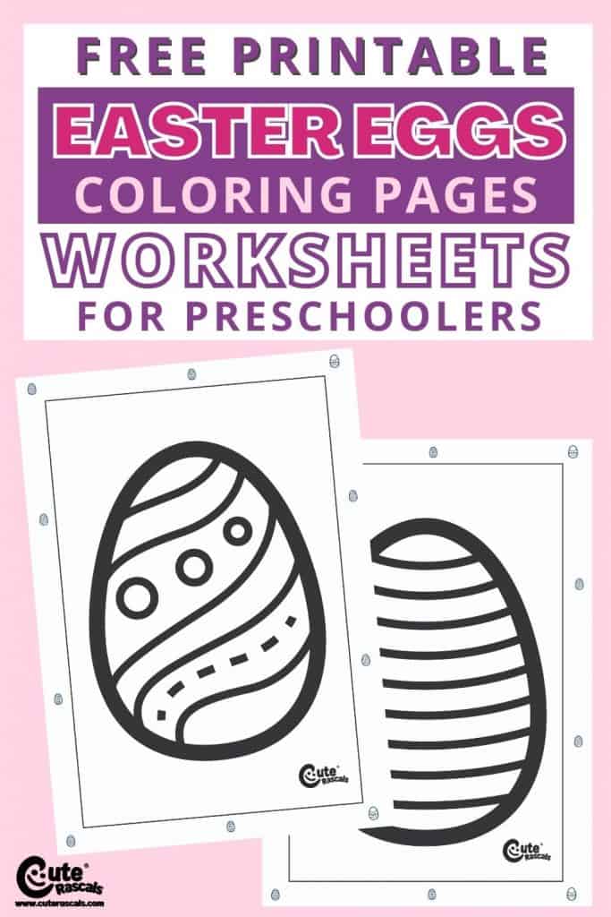 Free printable Easter eggs coloring pages.