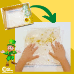 St. Patrick's Day Golden Sensory Bags for Kids with Worksheets (1-2 Year Olds)