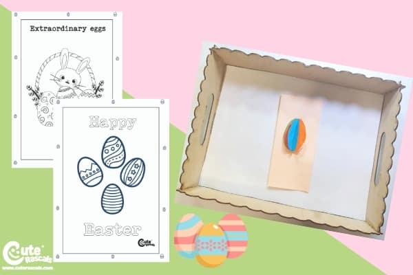 DIY Card Happy Easter Egg Crafts for Kids Montessori Worksheets (4-6 Year Olds)